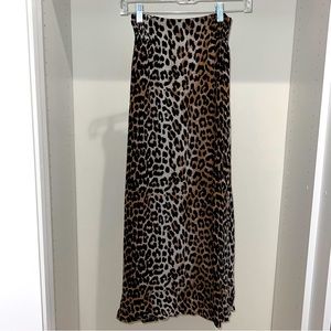Ganni Leopard print skirt never worn with tags